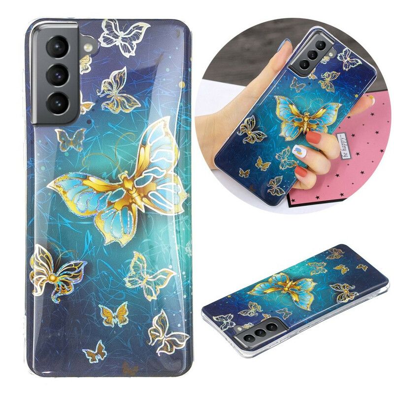 Cover Samsung Galaxy S21 FE Sommerfugle Design