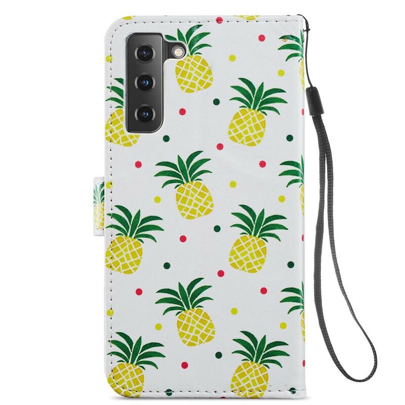 Flip Cover Samsung Galaxy S21 FE Flere Ananas