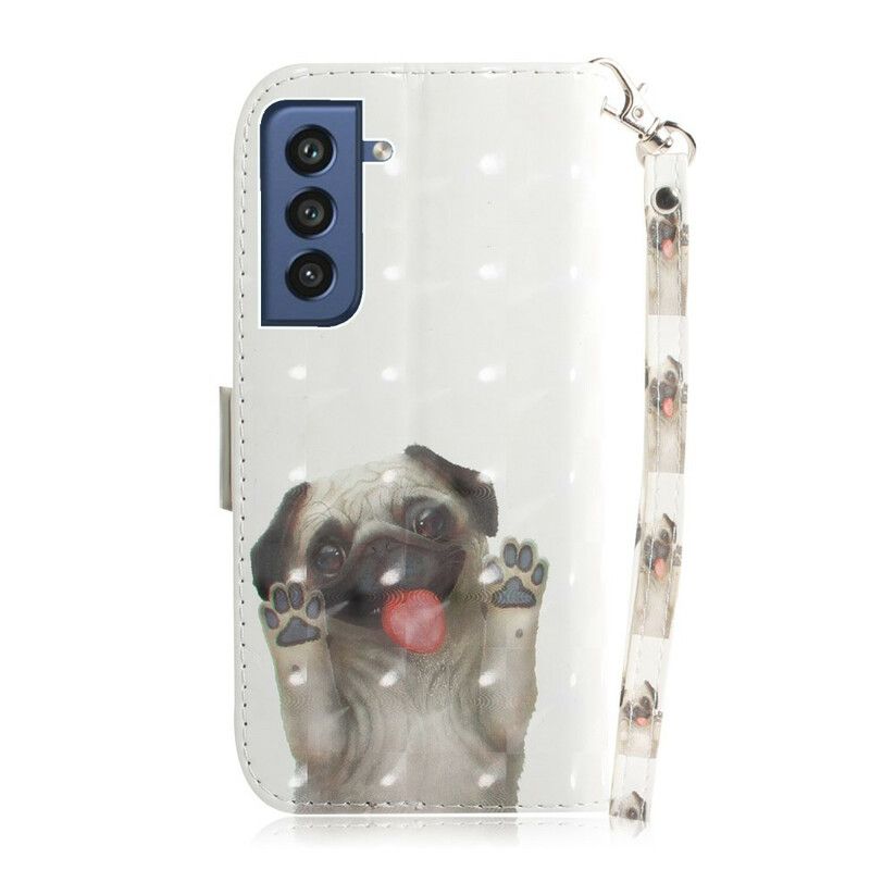 Flip Cover Samsung Galaxy S21 FE Med Snor Elsk Min Hund Med Rem