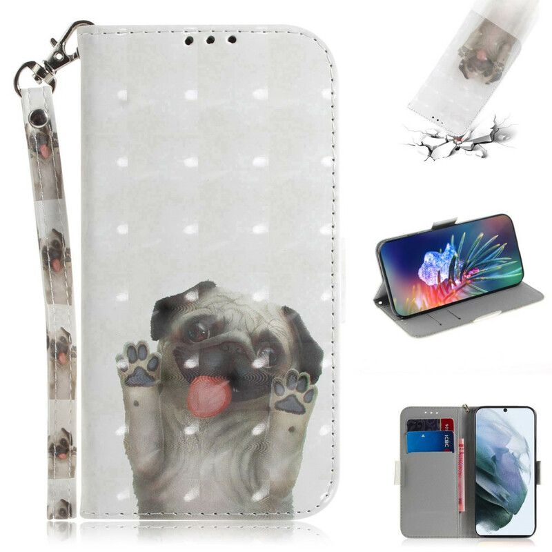 Flip Cover Samsung Galaxy S21 FE Med Snor Elsk Min Hund Med Rem