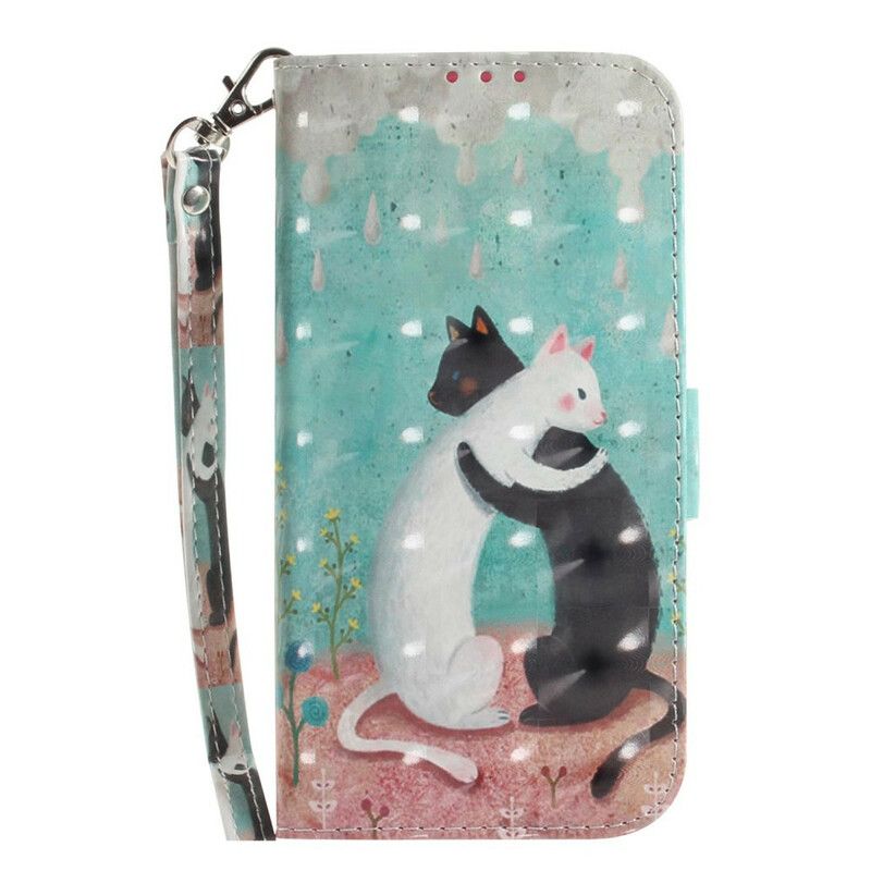 Flip Cover Samsung Galaxy S21 FE Med Snor Thong Cat Friends