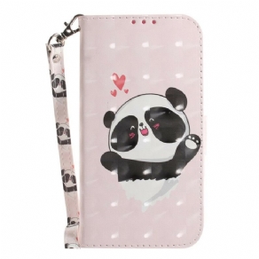 Flip Cover Samsung Galaxy S21 FE Med Snor Thong Panda Love