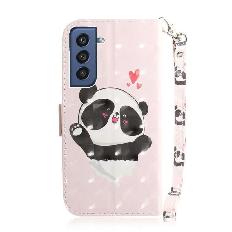 Flip Cover Samsung Galaxy S21 FE Med Snor Thong Panda Love