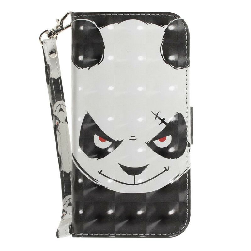 Flip Cover Samsung Galaxy S21 FE Med Snor Vred Panda Med Rem