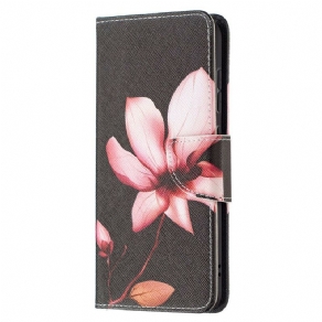 Flip Cover Samsung Galaxy S21 FE Pink Blomst