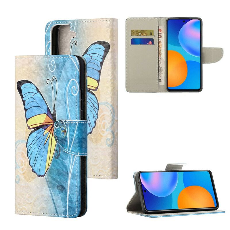 Flip Cover Samsung Galaxy S21 FE Sommerfugle