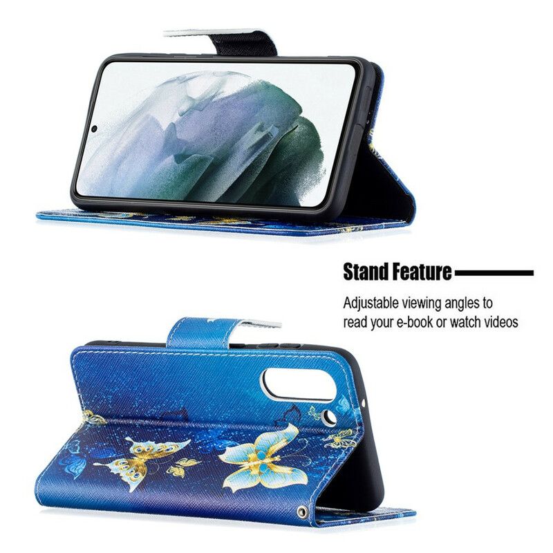 Flip Cover Samsung Galaxy S21 FE Sommerfuglekonger