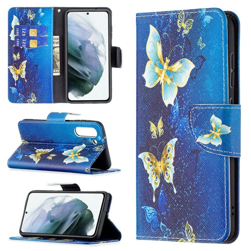 Flip Cover Samsung Galaxy S21 FE Sommerfuglekonger