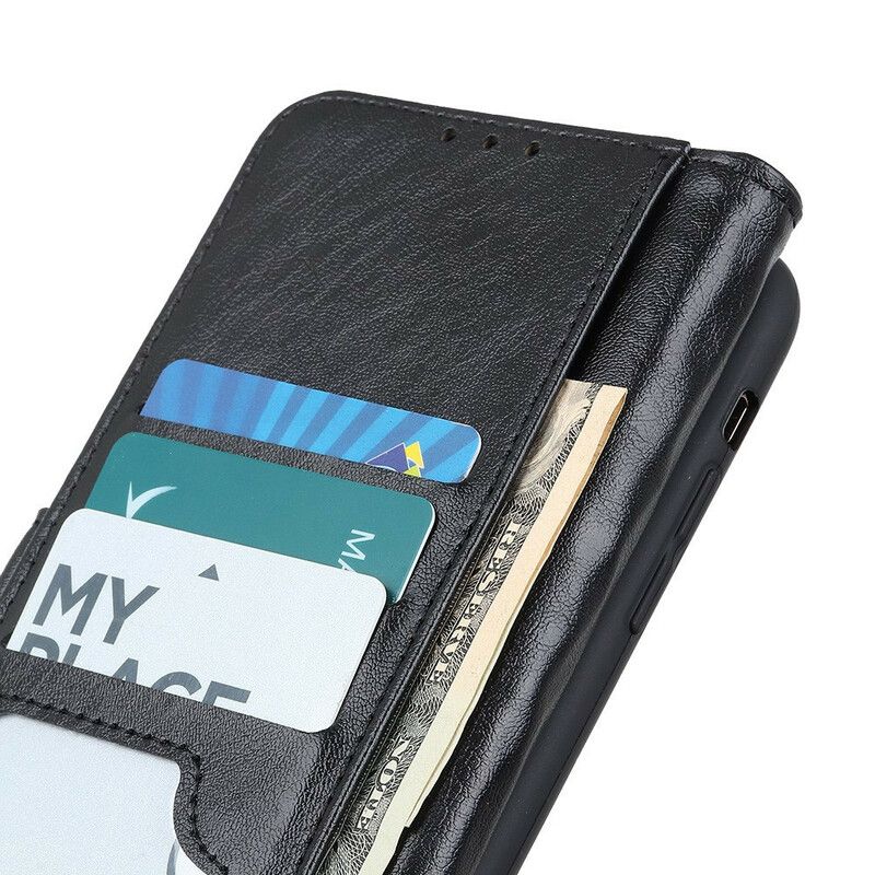 Flip Cover Samsung Galaxy S21 FE Tekstureret Kunstlæder