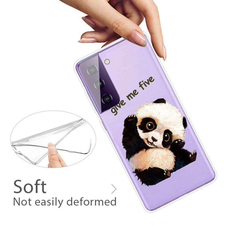 Mobilcover Samsung Galaxy S21 FE Panda Giv Mig Fem