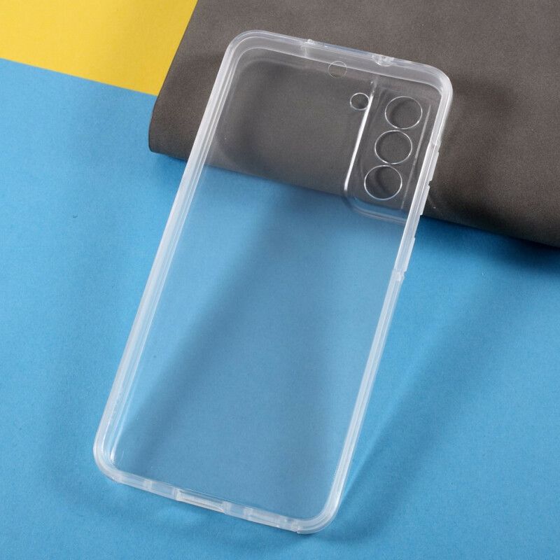 Mobilcover Samsung Galaxy S21 FE Transparent Forside Bagside