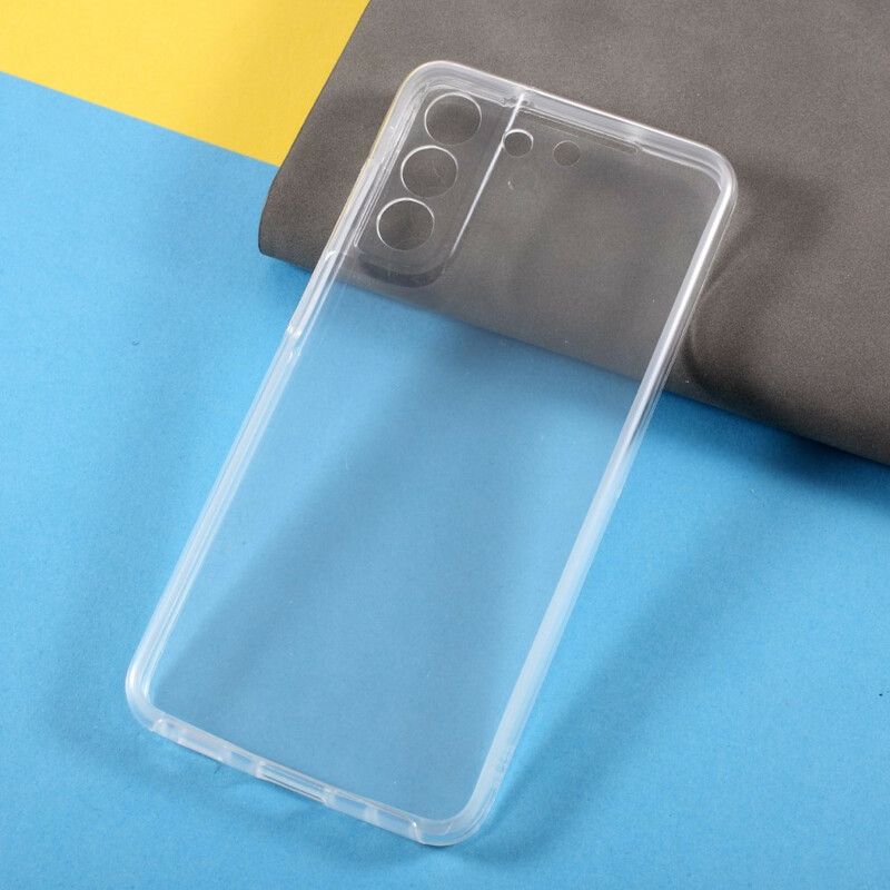 Mobilcover Samsung Galaxy S21 FE Transparent Forside Bagside