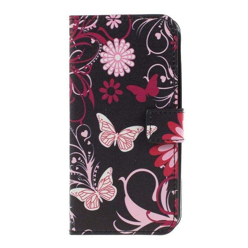 Flip Cover Samsung Galaxy XCover 4 / 4S Sommerfugle Og Blomster