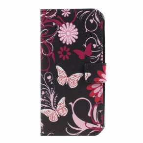 Flip Cover Samsung Galaxy XCover 4 / 4S Sommerfugle Og Blomster