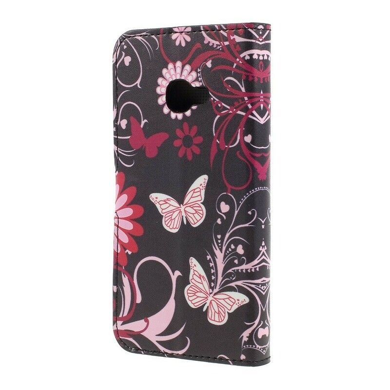 Flip Cover Samsung Galaxy XCover 4 / 4S Sommerfugle Og Blomster