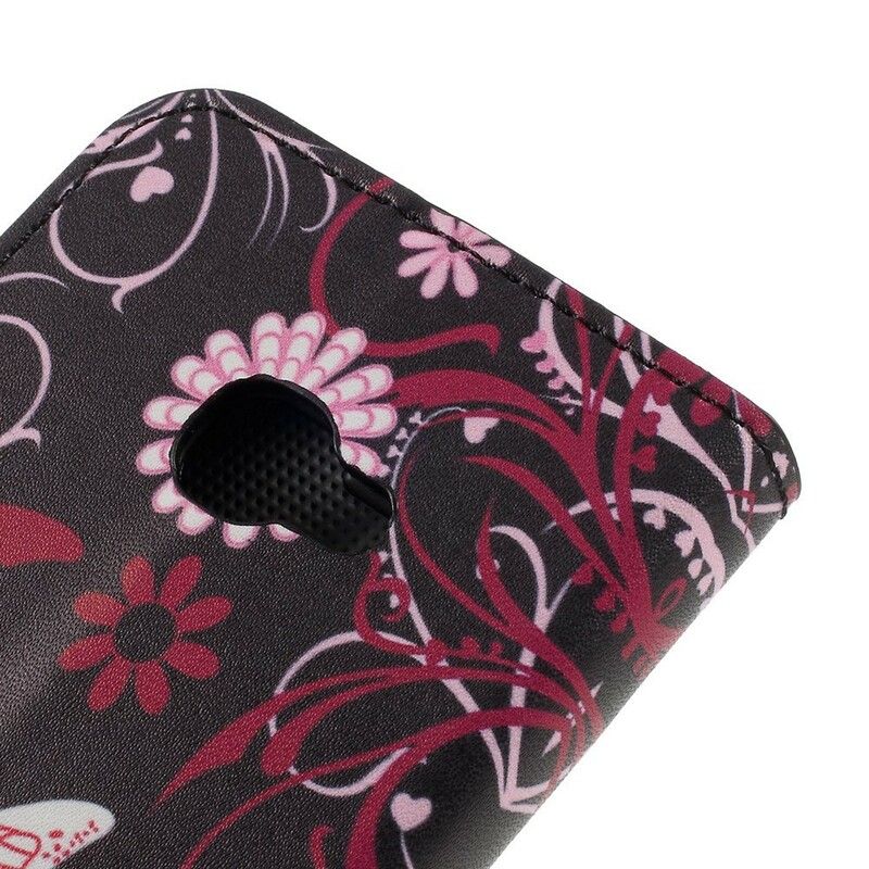 Flip Cover Samsung Galaxy XCover 4 / 4S Sommerfugle Og Blomster