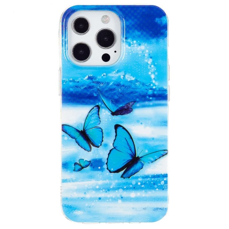 Cover iPhone 15 Pro Max Fluorescerende Sommerfugle