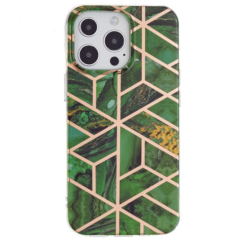 Cover iPhone 15 Pro Max Geometrisk Marmor