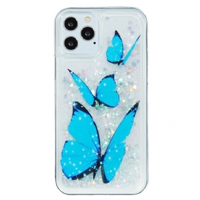 Cover iPhone 15 Pro Max Sommerfugle Glitter