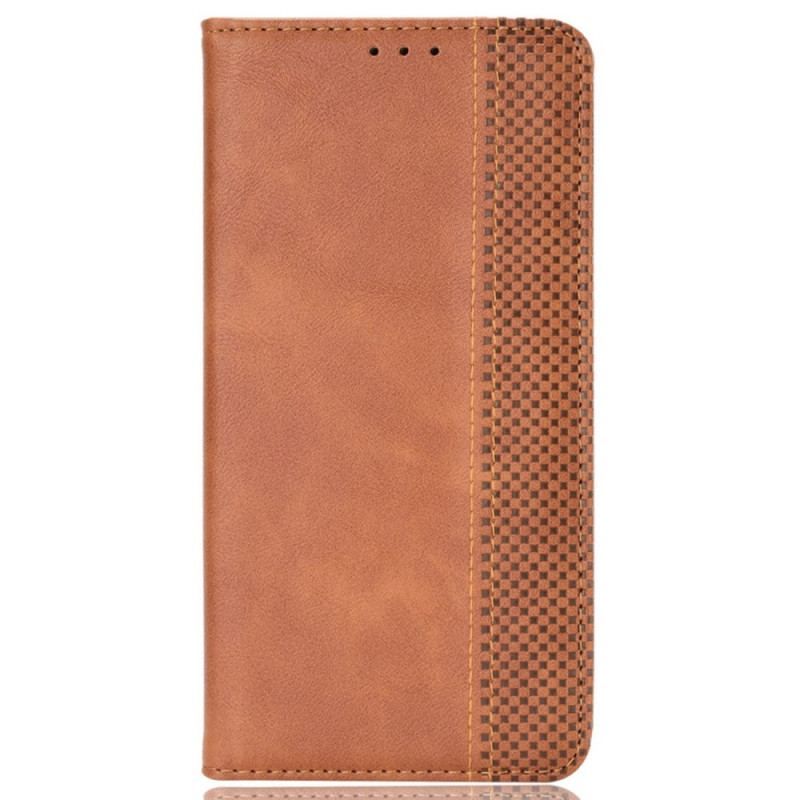 Cover Poco M5 Flip Cover Stiliseret Læderstil