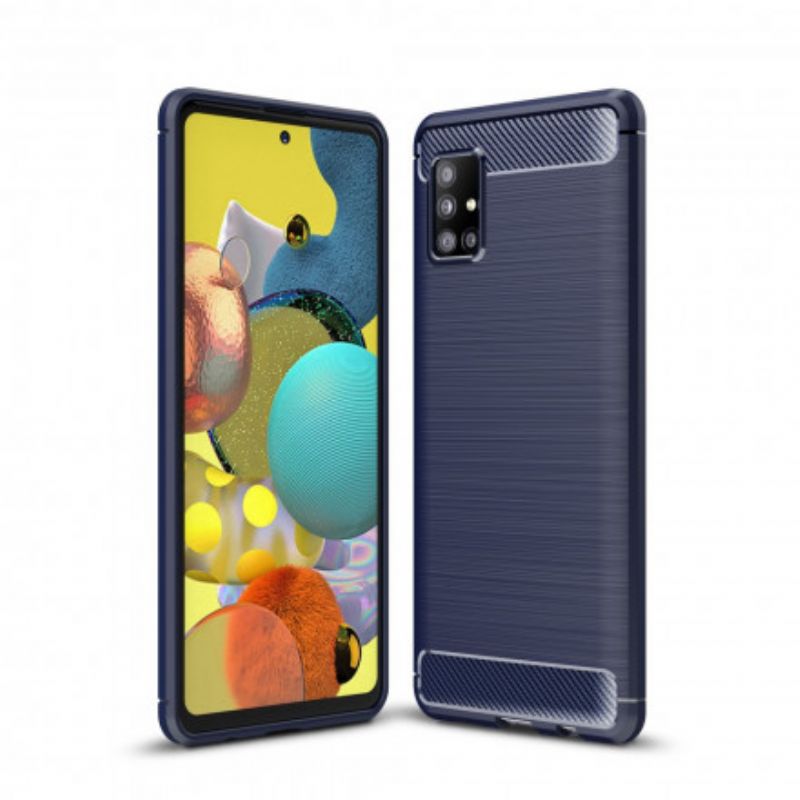 Cover Samsung Galaxy A51 5G Børstet Kulfiber