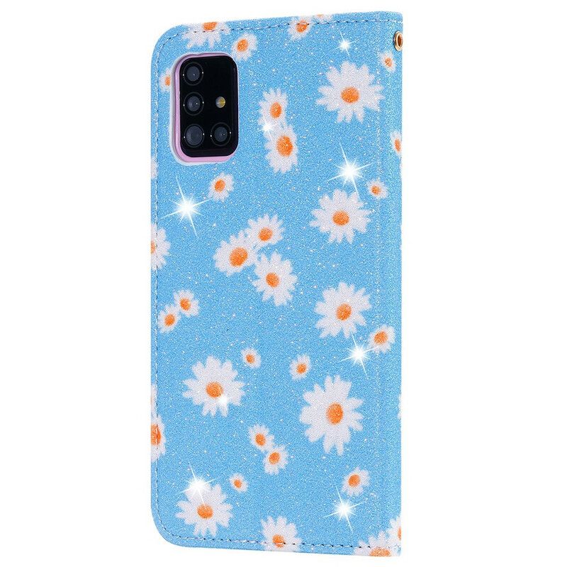 Cover Samsung Galaxy A51 5G Flip Cover Faux Læder Tusindfryd