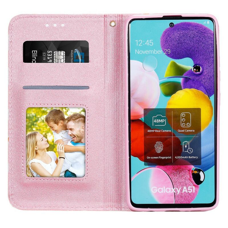 Cover Samsung Galaxy A51 5G Flip Cover Faux Læder Tusindfryd