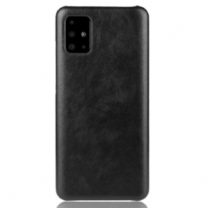 Cover Samsung Galaxy A51 5G Lichi-lædereffekt