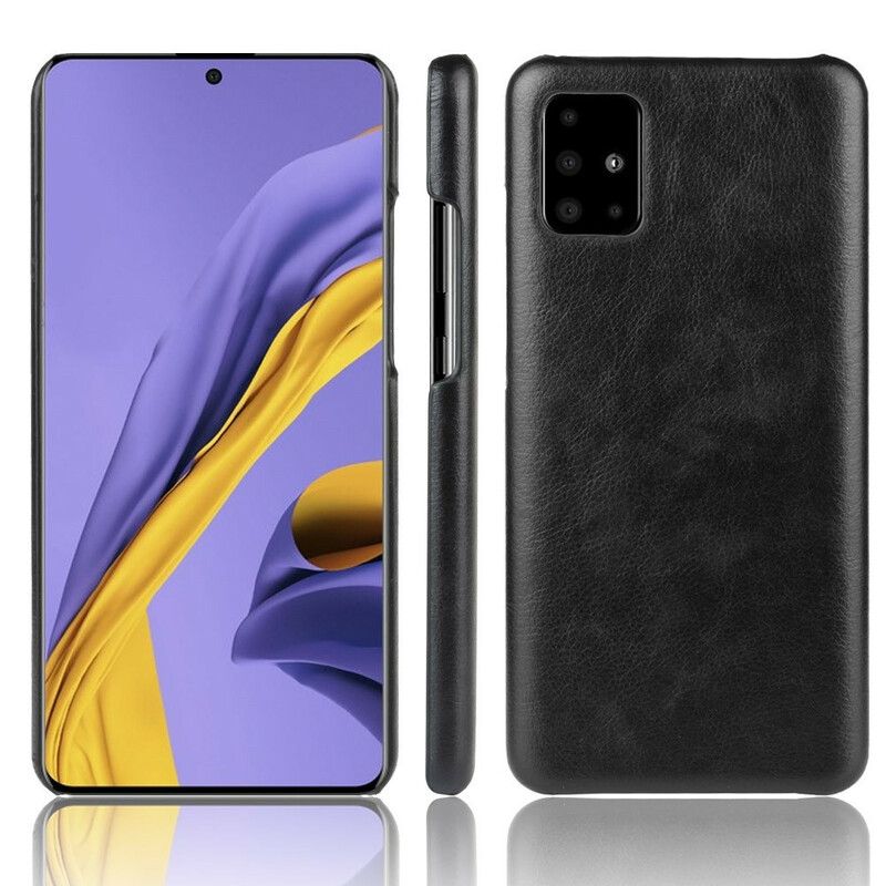 Cover Samsung Galaxy A51 5G Lichi-lædereffekt