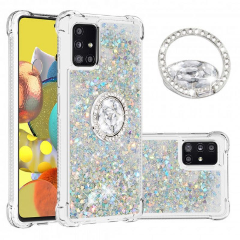 Cover Samsung Galaxy A51 5G Pailletter Med Ringstøtte