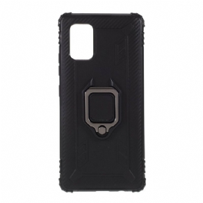 Cover Samsung Galaxy A51 5G Ring Og Kulfiber