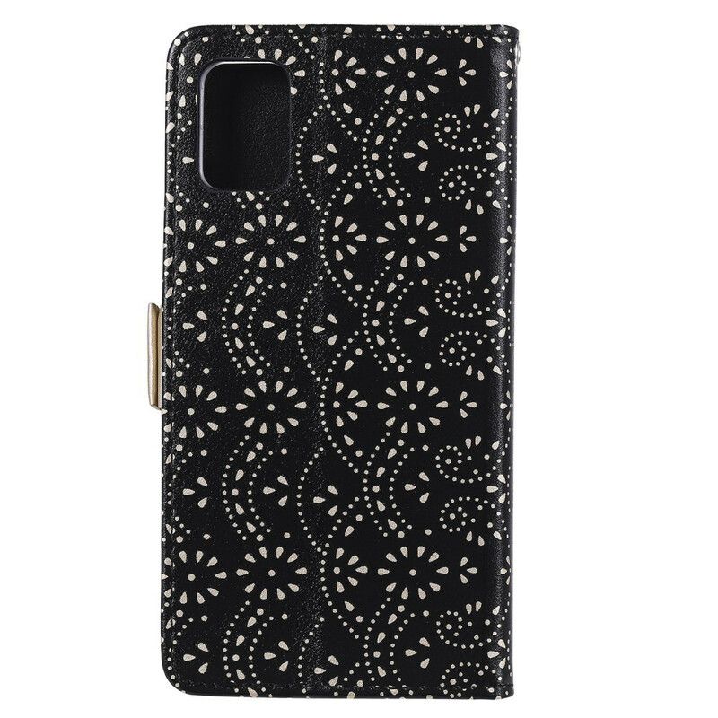 Flip Cover Samsung Galaxy A51 5G Med Snor Lace Strappy Møntpung