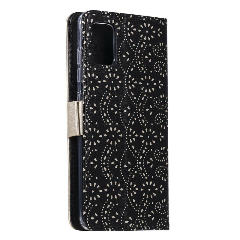 Flip Cover Samsung Galaxy A51 5G Med Snor Lace Strappy Møntpung