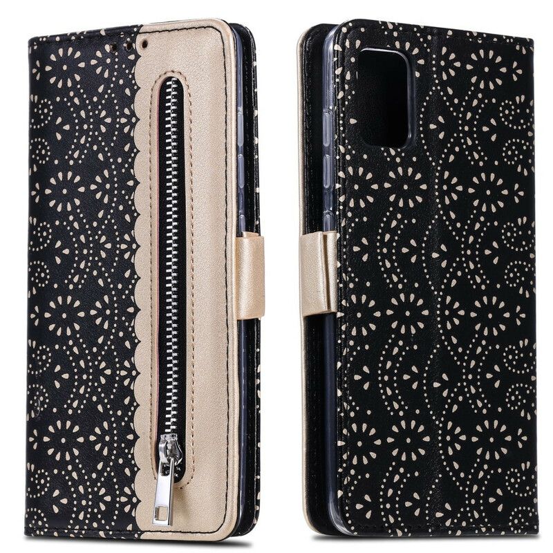 Flip Cover Samsung Galaxy A51 5G Med Snor Lace Strappy Møntpung