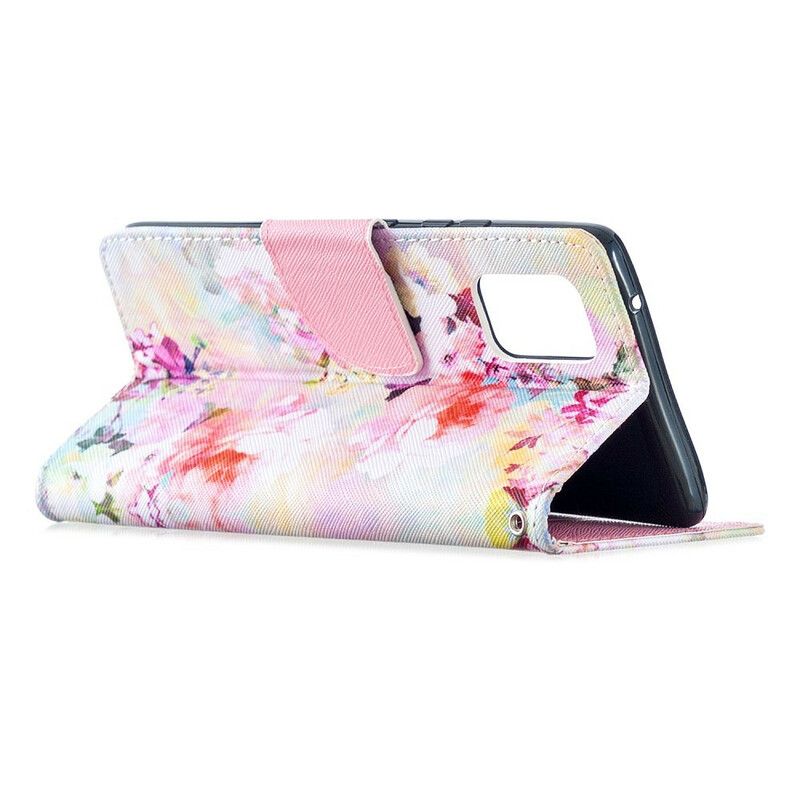 Flip Cover Samsung Galaxy A51 5G Med Snor Vintage Strappy Floralies