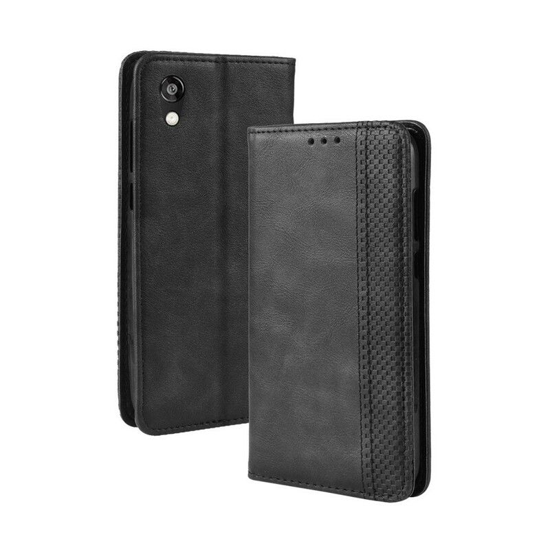 Cover / Honor 8S Flip Cover Styliseret Vintage Lædereffekt