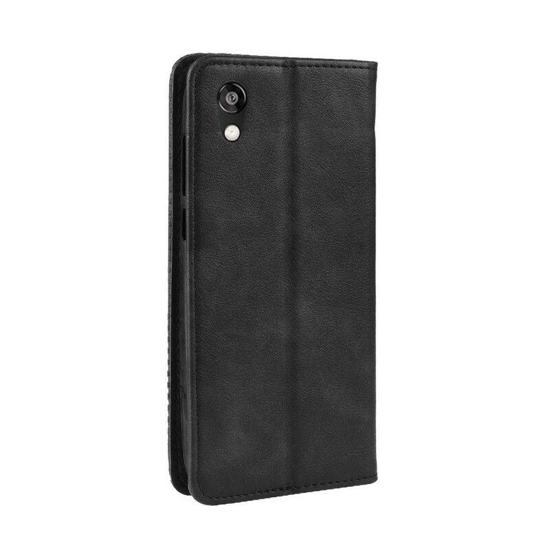 Cover / Honor 8S Flip Cover Styliseret Vintage Lædereffekt