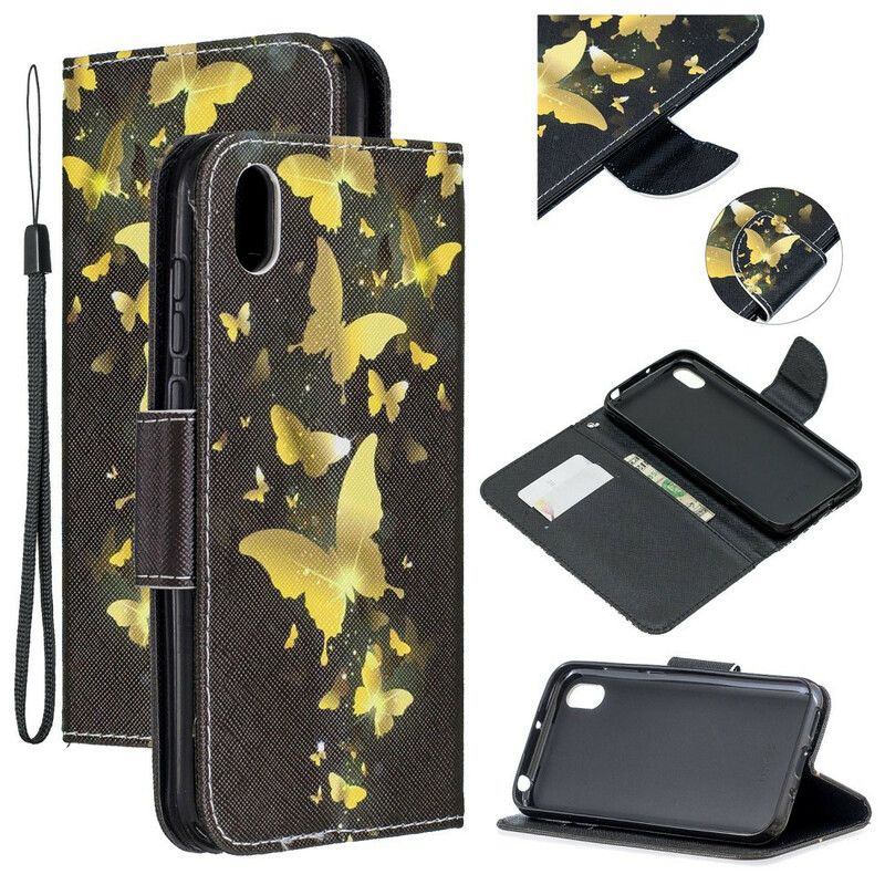 Flip Cover / Honor 8S Med Snor / Honor 8s Butterflies Kings Strap