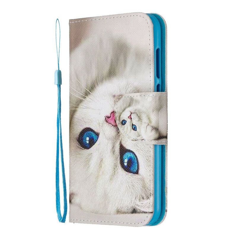 Flip Cover / Honor 8S Med Snor Thong Blue Eyed Cat