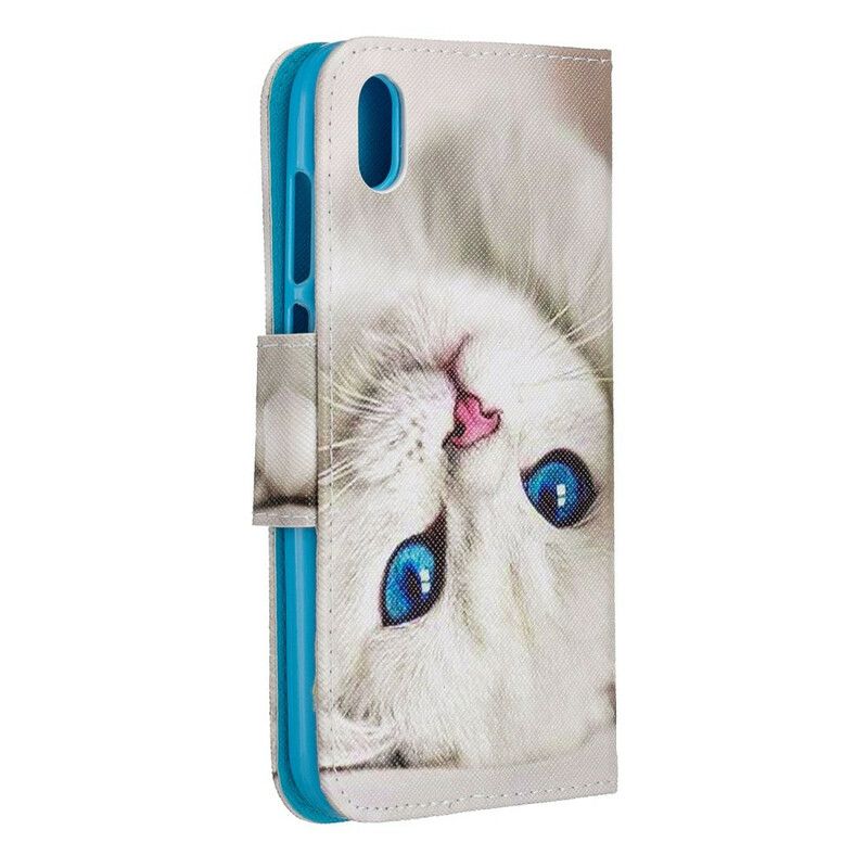 Flip Cover / Honor 8S Med Snor Thong Blue Eyed Cat