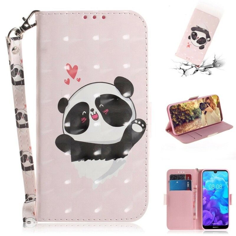 Flip Cover / Honor 8S Med Snor Thong Panda Love