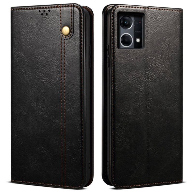 Cover Oppo Reno 7 Flip Cover Vokset Kunstlæder