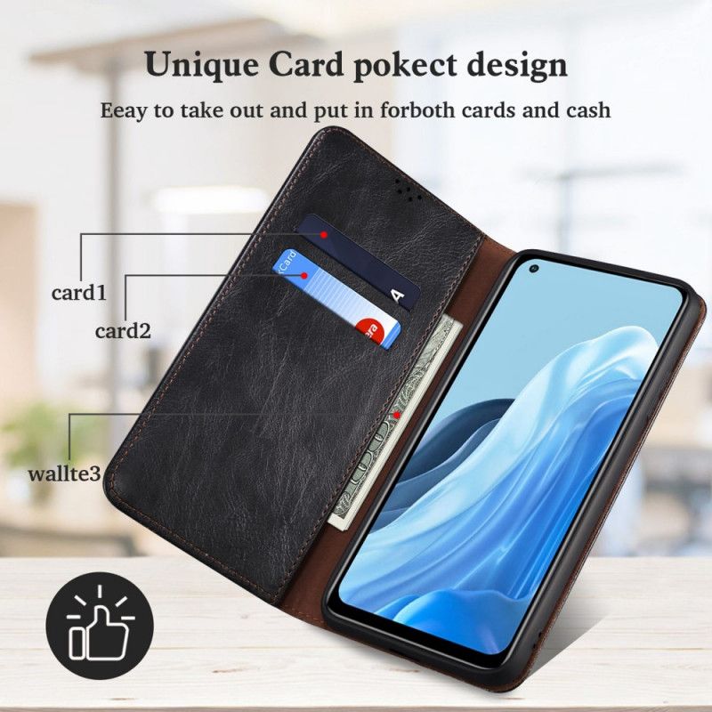 Cover Oppo Reno 7 Flip Cover Vokset Kunstlæder