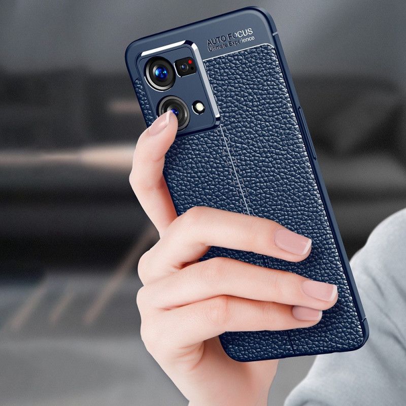 Cover Oppo Reno 7 Lichi-lædereffekt