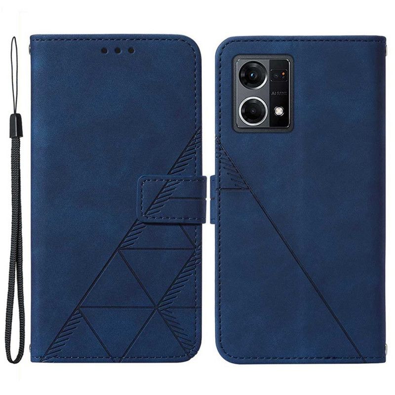 Flip Cover Oppo Reno 7 Med Snor Stroptrekanter