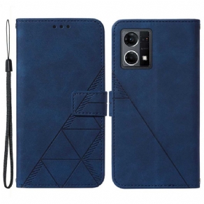 Flip Cover Oppo Reno 7 Med Snor Stroptrekanter