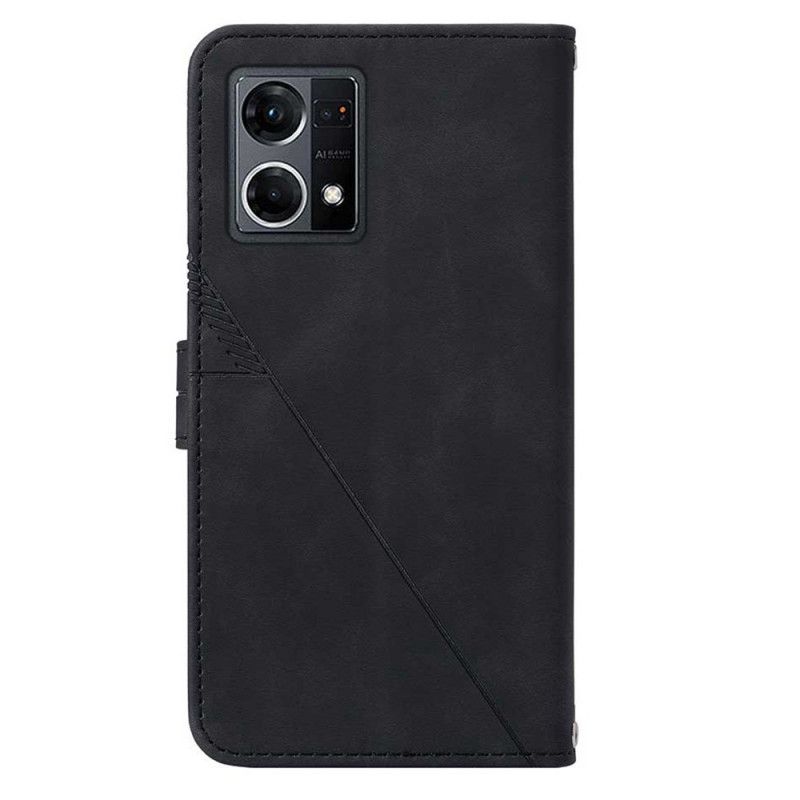 Flip Cover Oppo Reno 7 Med Snor Stroptrekanter