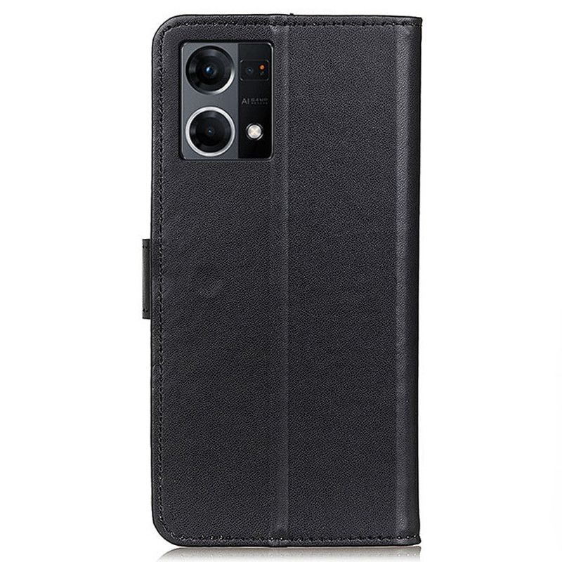 Flip Cover Oppo Reno 7 Simpelt Kunstlæder