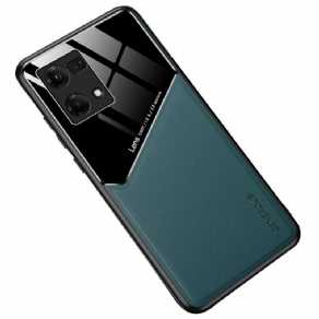 Mobilcover Oppo Reno 7 Premium Imiteret Læder