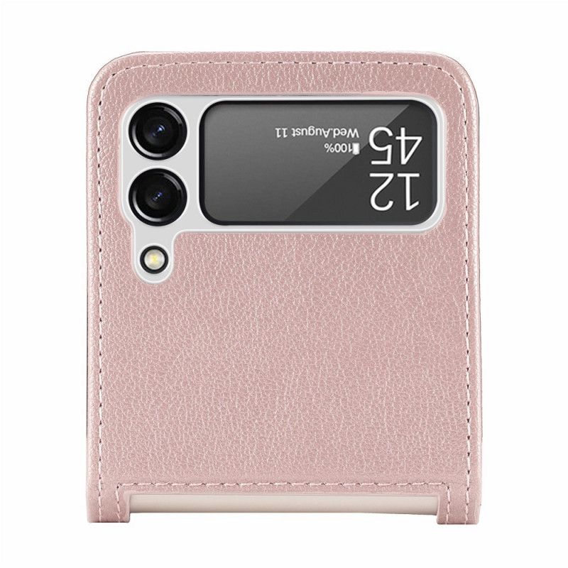 Cover Samsung Galaxy Z Flip 3 5G Flip Cover Læder Tekstur Kortholder